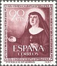Spain 1952 XXXV International Eucaristic Meeting In Barcelona 90 CTS Dark Carmine Edifil 1116. Spain 1952 Edifil 1116 Micaela. Uploaded by susofe